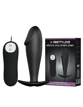 פלאג אנאלי בולבולון רוטט מסיליקון רפואי עם שלט חוטי VIBRATING BUTT PLUG