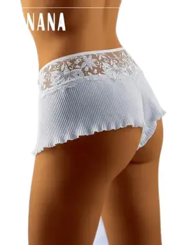 תחתון בוקסר עם תחרה NANA, צבע: לבן,  מידה: M-3