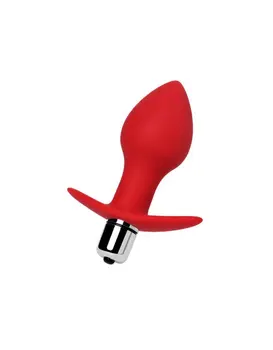 פלאג אנאלי עם 7 מצבי רטט מסיליקון רפואי 9.7 ס"מ | Glam Red Anal Vibro Plug