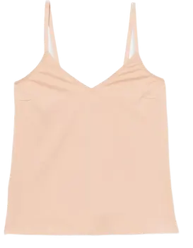 טופ | גופיית ספגטי כותנה | צווארון וי | סלוגי |  HAPPY COTTON  SPAGHETTI TOP, צבע: גוף,  מידה: S