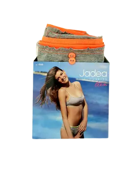 סט גוזיה ותחתון דגם 4168, צבע: אפור-כתום,  מידה: S