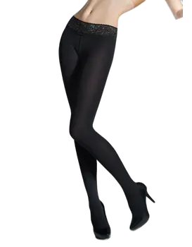 גרביונים עם חגורת תחרה EROTIC VITA BASSA 100, צבע: שחור,  מידה: XS-S