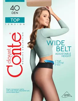 גרביון גזרה נמוכה  40 דנייר Top, צבע: שחור,  מידה: S-2