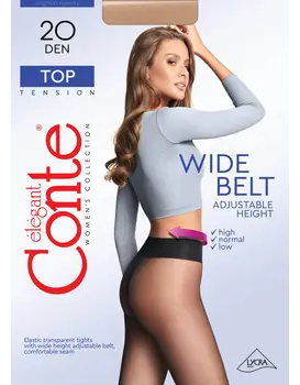 גרביון גזרה נמוכה 20 דנייר Top, צבע: שחור,  מידה: L-4