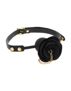 מחסום לפה גאג מסיליקון | צורה של ורד מפתה | BDSM  TABOOM