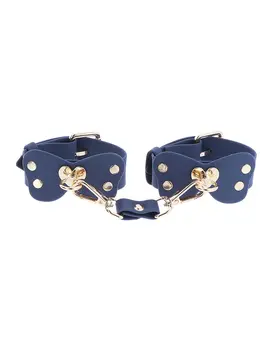אזיקי רגליים אקסקלוסיבים | דמוי עור וציפוי זהב | BDSM |