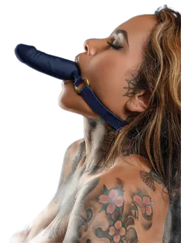 מחסום לפה מסיליקון | צורת איבר מין | BDSM