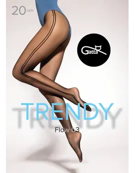 גרביונים מעוצבים FLOW WZ.03 |  20 DEN