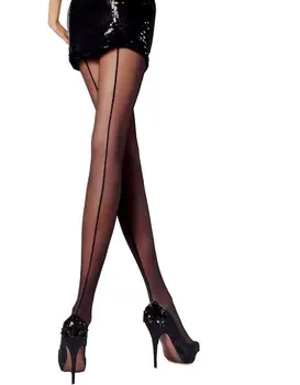 גרביון אקסקלוסיבי עם פס אחורי IGA 20 DEN, צבע: שחור,  מידה: S-2