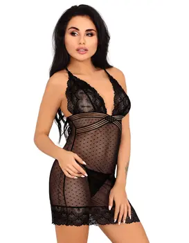 כותונת תחרה וחוטיני תואם COMIRAN