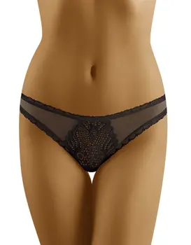 תחתון אלגנטי ממיקרופייבר | גזרה קלאסית | RIVA, צבע: שחור,  מידה: M