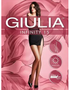 גרביון קלאסי ללא מכנסון 15 דנייר INFINITY, צבע: NERO,  מידה: 2