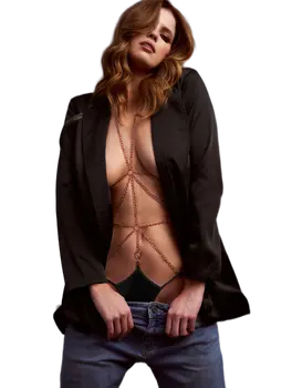 בגד גוף סקסי | שרשראות זהב ורוד 2775