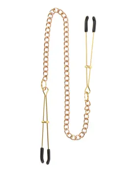 קליפס לפטמה עם שרשרת | Tweezers With Chain, צבע: זהב