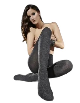 גרביון קשמיר 200 CASHMERE, צבע: שחור,  מידה: S-M