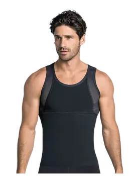 גופיית חיטוב מקצועית לגבר 035022, צבע: שחור,  מידה: M