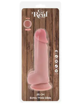 דילדו  ריאליסטי נצמד מתאים לסטרפאון | אורך 25 ס"מ |