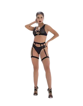 סט 2 חלקים דגם 2639, צבע: שחור,  מידה: S-M