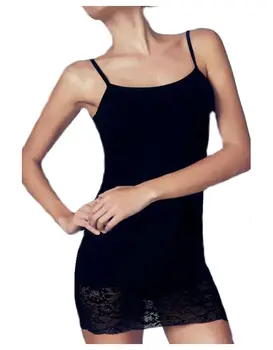 גופיית כותנה ספגטי לנשים | 4317 |, צבע: שחור,  מידה: L-XL