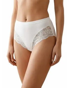 תחתוני כותנה עם תחרה DR 202, צבע: לבן,  מידה: S