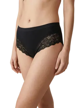 תחתוני כותנה עם תחרה DR 202, צבע: שחור,  מידה: S