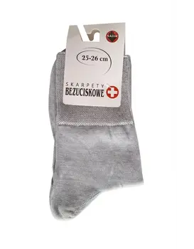 גרביים ללא לחץ | חולי סכרת, להגנה, לכאבים ולרגישות | MEDICAL PLUS |, צבע: אפור בהיר,  מידה: 41-43