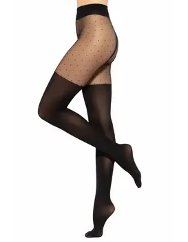 גרביון דמוי ירכונים עם נקודות 40/20 דיינר | GIRL-UP WZ.14 GATTA