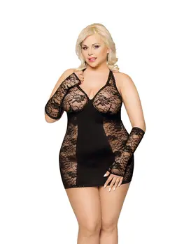 שמלה למידות גדולות עם וכפפות | ANDREA