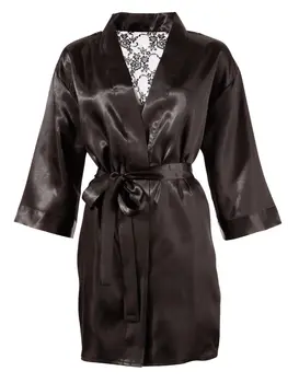 חלוק סאטן גב תחרה | Lace Kimono