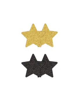 מדבקות כוכבים לפיטמה | 2 זוגות בצבעים שונים | Pasties Glitter Stars