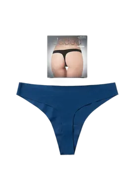 תחתון חוטיני כותנה לייזר קאט ללא תפר דגם 8002C, צבע: כחול אוקיינוס,  מידה: XS