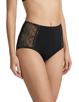 תחתוני נשים גזרה גבוהה | תחרה 6226, צבע: שחור,  מידה: M