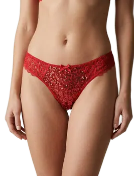 תחתון ברזילאי בשילוב של תחרה ונצנצים | 31828