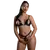 סט סקסי 2 חלקים | דמוי עור | Bra Set With Open Cup & Crotch DARING, שחור, S-M, צבע: שחור,  מידה: S-M
