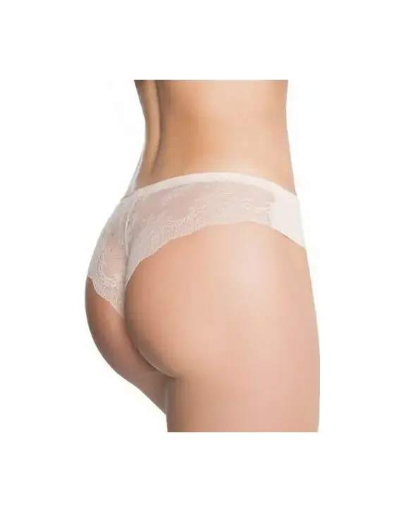 תחתון ברזילאי ללא תפר TANGA PANTY, צבע: שמנת,  מידה: XL-5