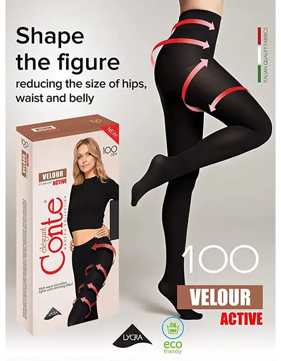 גרביון מט דגםCONTE  VELOUR 100
