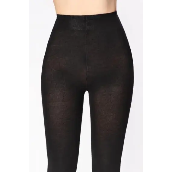 S-M ,שחור ,LEG COTTON Marilyn 120 Den טייץ כותנה, צבע: שחור,  מידה: S-M, 3 image