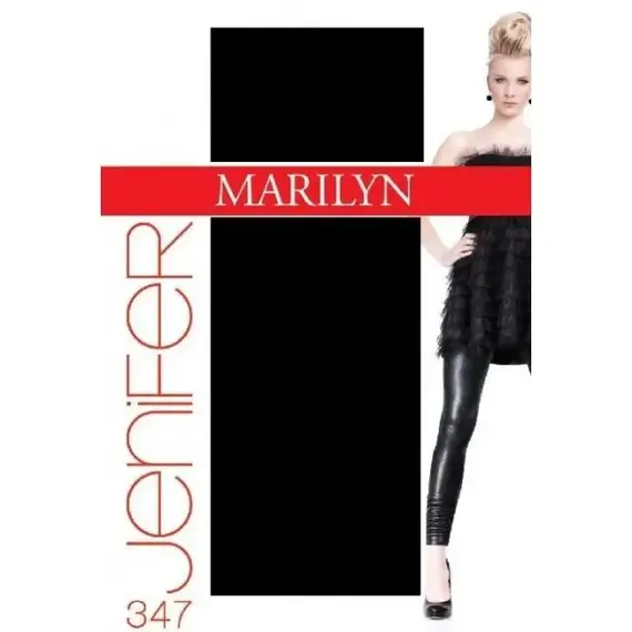 טייץ דמוי עור JENIFER MARILYN, שחור, S-M, צבע: שחור,  מידה: S-M, 2 image