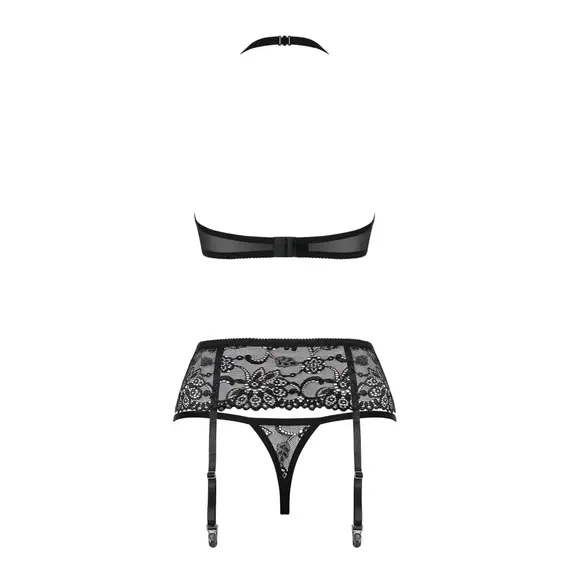 סט סקסי שלוש חלקים SEG-838-1 OBSESSIVE, שחור, L-XL, צבע: שחור,  מידה: L-XL, 4 image