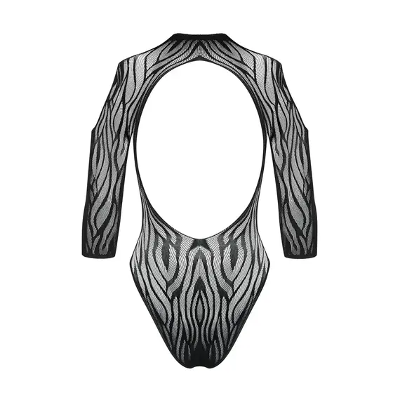 בגד גוף סקסי | שרוול 3/4 | B130 OBSESSIVE, שחור, XL-2XL, צבע: שחור,  מידה: XL-2XL