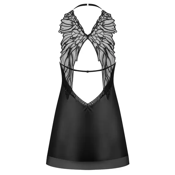 כותונת וחוטיני תואם ALIFINI OBSESSIVE, שחור, L-XL, צבע: שחור,  מידה: L-XL, 2 image