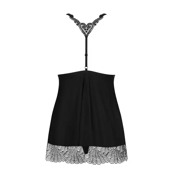 בייבי דול וחוטיני תואם CHICCANTA OBSESSIVE, שחור, S-M, צבע: שחור,  מידה: S-M