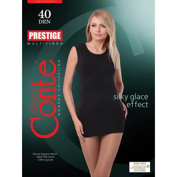 גרביון קלאסי 40 דנייר | PRESTIGE 40 | SILK EFFECT CONTE, FUMO, XL-5, צבע: FUMO,  מידה: XL-5, 3 image