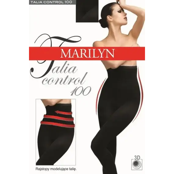 גרביון מחטב גבוה וחזק עם פס סיליקון 100 דניר Talia Control MARILYN