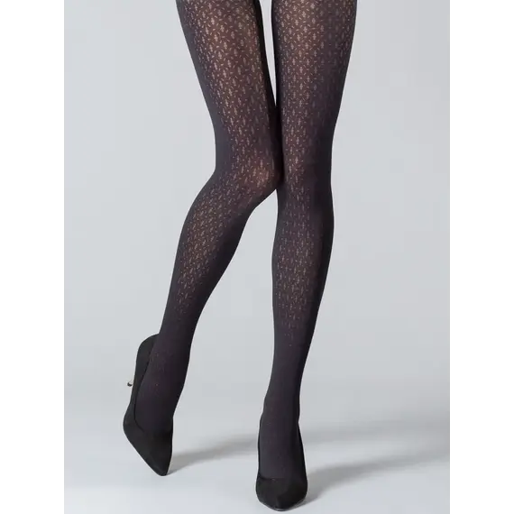 גרביונים עבים מעוצבים LORETTA 118 GATTA, שחור, S-2, צבע: שחור,  מידה: S-2, 4 image