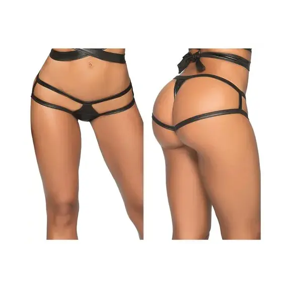 תחתון חוטיני סקסי דגם 1074 MAPALE, שחור, M-L, צבע: שחור,  מידה: M-L, 3 image