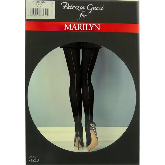 גרביונים מעוצבים איכותיים בעובי 60 דנייר GUCCI G26 MARILYN, שחור, XS-S, צבע: שחור,  מידה: XS-S, 2 image