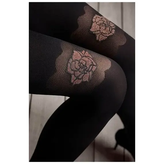 גרביונים פנטזיה עם חגורת סיליקון בעובי 60 בנייר GUCCI G49 MARILYN, שחור, XS-S, צבע: שחור,  מידה: XS-S