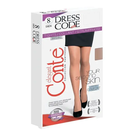 גרביון דק ללא מכנסון Dress Code 8 CONTE, ברונזה, S-2, צבע: ברונזה,  מידה: S-2, 2 image