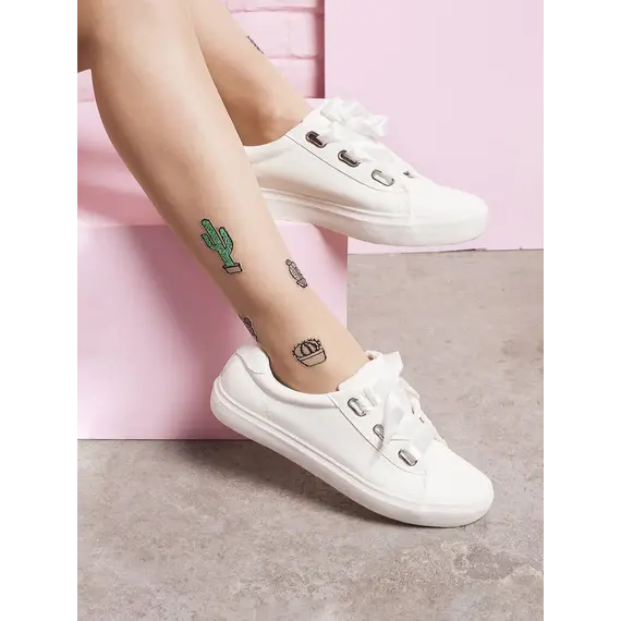 גרביונים מדוגמים 20 דנייר CACTI ART GABRIELLA, גוף, L-4, צבע: גוף,  מידה: L-4